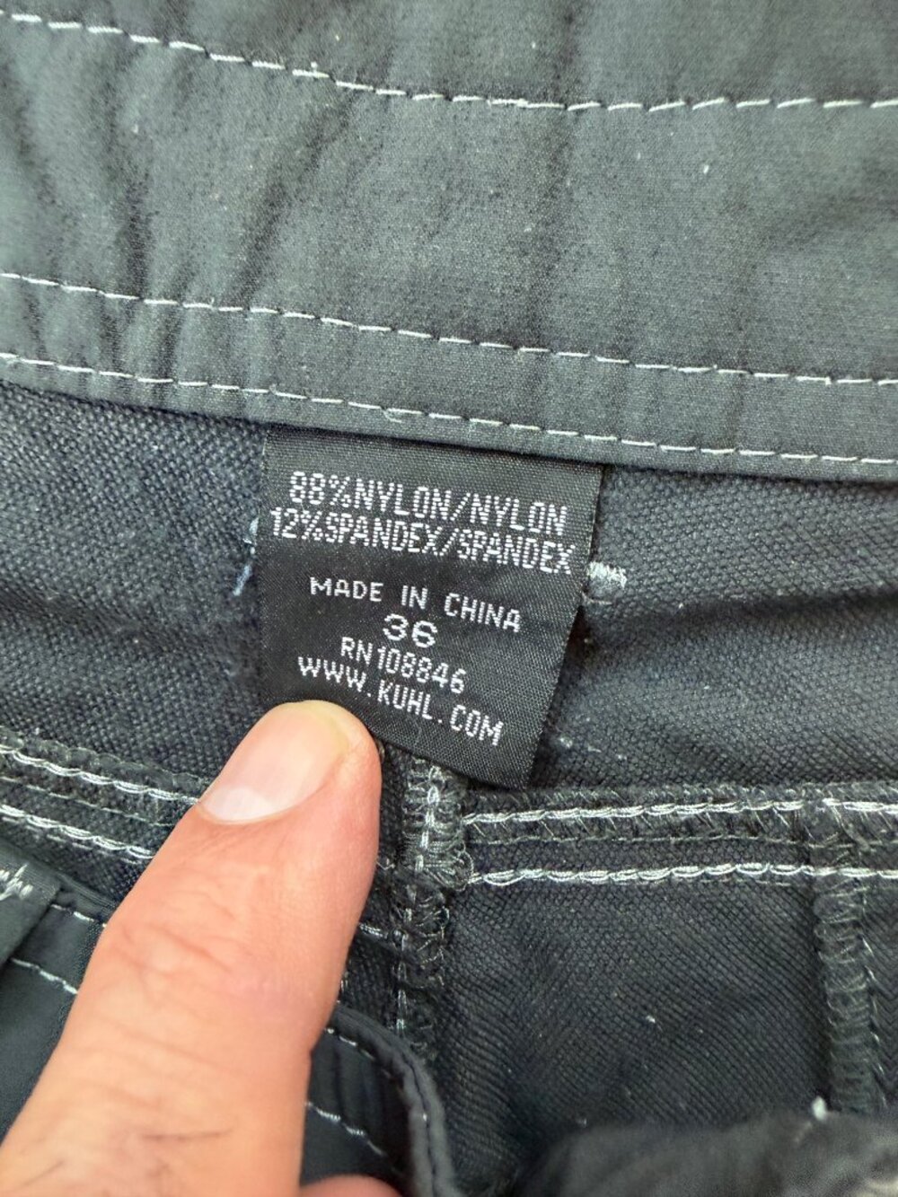 KUHL Renegade Hiking Trail Cargo Shorts Dark Slate Grey Khaki Men's Size 36 -EUC - Picture 6 of 9